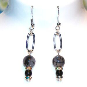 Tiger Stripe Jasper dangle earrings ED-10-011